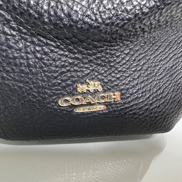 Coach Black Pebble Leather Purse Madison Phoebe Shoulder Bag Large #26224 - Picture 5 of 16